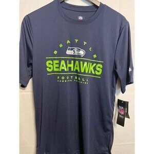 Seahawks NFL Training Workout T-Shirt Tee Football Navy Blue Small NEW